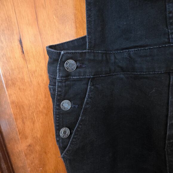 GAP 1969 Edgy Black Denim Overalls Women's SZ 27 (S/XS) Granola girl Gorpcore - Picture 5 of 6